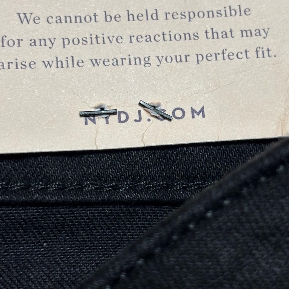 NYDJ Women's Classic Black Straight Leg Ankle Jeans With Lift & Tuck NEW - Picture 7 of 8